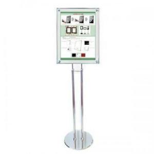 자석액자 스탠드(APS-1250CP) A3 크롬 백색펄판넬 스탠드안내판 아크릴안내판 포스터스탠드 아크릴메뉴판