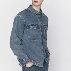 [지오다노]맨즈 데님 자켓 01076503  워싱 카라 옆트임 076503