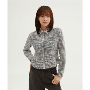 스파오 SPAO 셔링 슬림핏 체크셔츠_SPYCF49G08 SPYCF49G08 345648