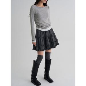 (356241SM23) [에잇세컨즈] 꼬물이 핸드스티치 티셔츠  그레이