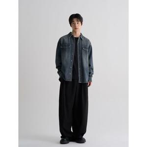 (456264SS2P) [에잇세컨즈] 워싱 웨스턴 데님 셔츠  블루