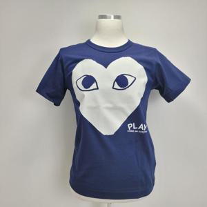 [Comme-des-Garcons] 꼼데 여성 빅하트 로고 반팔 티셔츠 Navy P1T179