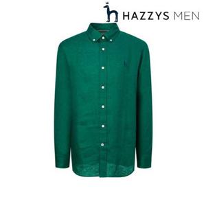 [헤지스남성] (HZSH5B301E2) [25SS][아이코닉] 그린 린넨 셔츠