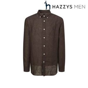 [헤지스남성] (HZSH5B301W2) [25SS][아이코닉] 브라운 린넨 셔츠