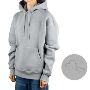 아미 USW227 749 4012 엠보 하트 로고 후드티셔츠