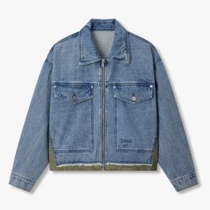 보브  (7156210001) 우븐 믹스 데님 집업 자켓