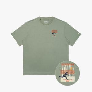 디아도라반팔티 KQJ D5221LRS64KAL AIRTEX 테니스 무브 그래픽 반팔 티셔츠 KHAKI