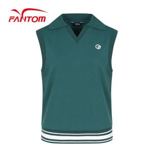 [팬텀] 여성 카라 넥변형 민소매 티셔츠