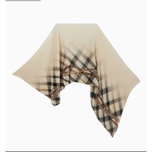 [닥스] 브라운 체크 플리츠 숄 스카프 DCSC4F775W2