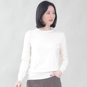 애비뉴투지 엄마옷 부드러운 봄 가을 라운드 긴팔 베이직 니트 티셔츠 A03409