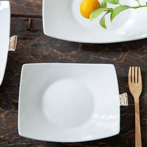 이천도자기 단아 직사각 접시 중 25cm 사각찬기 접시 도자기접시 앞접시 작은접시 도자기그릇 과일접시 디