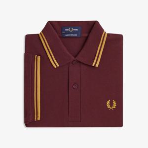 [M12] 트윈 팁 프레드페리 셔츠 - 옥스블러드/허니콤 (Y89) AFPM2510012-Y89