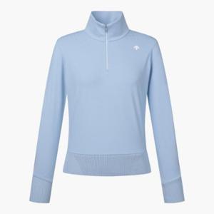 데상트골프웨어 GQC DP12WFTL24-LBLG 여성 하이넥 반집업 레이어드 티셔츠 / LBLG