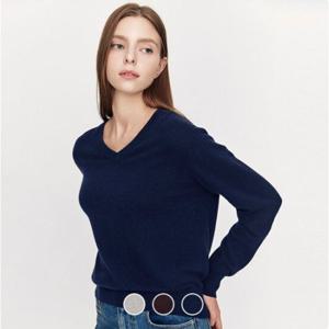 [지오다노]여성 가을 간절기 캐시미어 블랜드 V넥 긴팔 니트 스웨터 355913