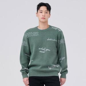 체이스컬트 동백01 남성 레터링 스웨터 EFRK5213D-2색