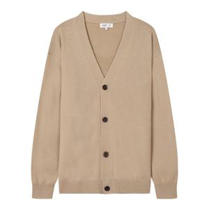 [지이크]W100 라인 디테일 가디건 베이지 PJUCH8001 B