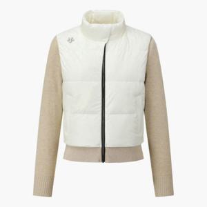 데상트골프패딩 VQA DQ42WFKOO1-IVYG 여성 하이브리드 다운 점퍼 / Ivory