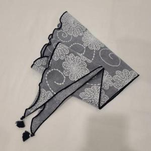 닥스손수건 DPS1902 플라워 자수 쁘띠 손수건