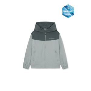 디스커버리키즈후드집업 BQK DKTR3C051-GRD 키즈 프레시벤트 우븐 배색 트레이닝 후드 자켓