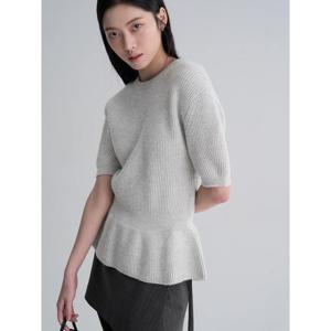 (356251WC22) [에잇세컨즈] 밑단 러플 반팔 풀오버  라이트 그레이