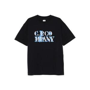 CP컴퍼니 301 저지 블러 로고 티셔츠 블러드 18CMTS145A 006586W 888