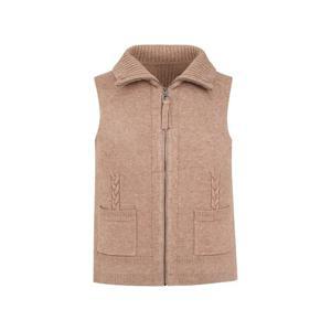 크로커다일레이디 봄 윙카라 풀오픈 니트 조끼_CLESSW104