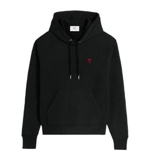아미 레드 하트로고 후드 후디 블랙 BFUSW235 730 001