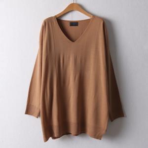 나야홍 / 아이우먼 브이옆트임니트긴팔티 RMI284M602 빅사이즈