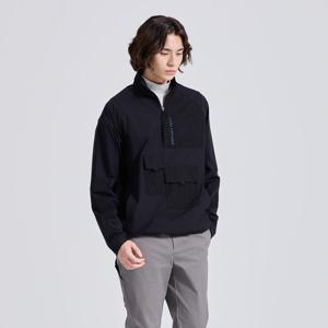 챌린저 남성 유니크 우븐믹스 하이넥 아노락 블랙 CHE3MWT5307BK