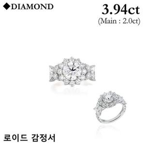 로이드 14K 튜더로즈 2캐럿 클러스터 반지 LRD24054D