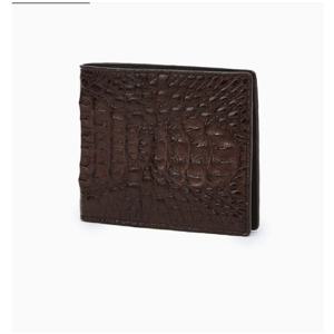 [닥스] 카이망 브라운 악어 가죽 반지갑 DBWA4F718W3