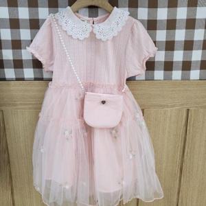 치크 DP01 가방세트 꽃자수반팔샤원피스 CKOM25580