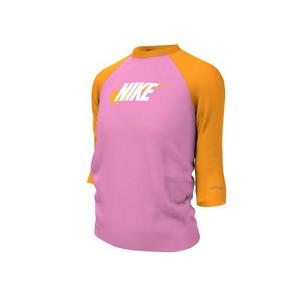 [나이키 스윔]아동래쉬가드 여아동 컬러블럭 하프 슬리브 하이드로가드NESSD744-670