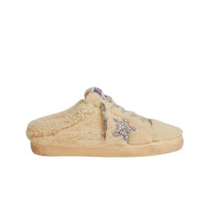 골든구스 실버 글리터 스타 내츄럴 화이트 셔링 슈퍼스타 사보 스니커즈 GWF00110-F001987-10757