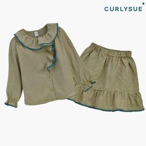 [컬리수]블렌딩체크 투피스세트 CPF0GAST01