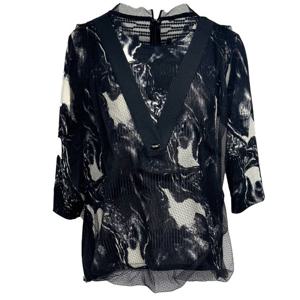 [데시데]볼륨레이어드 마블 블라우스 DPS115