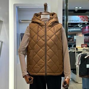 아날도바시니 DP02 아가일후드 패딩조끼 AY11PD41W