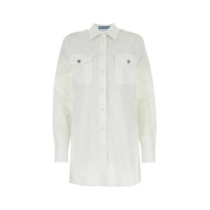26 SS 프라다 버튼 엠브로이더드 포플린 코튼 셔츠 P478GXSOOO126L