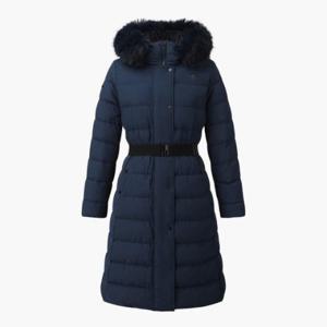 데상트골프패딩 GQC DP42WFDJN2-GBLG 여성 페이크퍼 롱패딩 Green Blue