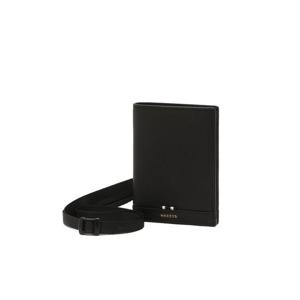 [헤지스] HJHO6E513BK_남성 블랙 로고프린트 소가죽 카드지갑