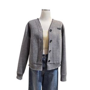 [쥬크]니트 트리밍 핸드메이드 숏 코트  Z254MSG507