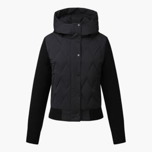 데상트골프패딩 GQC DP41WFKOO8-BLKG 여성 튜브패딩 니트 하이브리드 BLACK