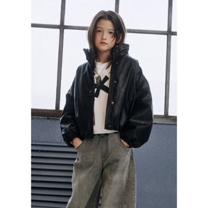 [블루테일]AAA2JP01BK블랙 가죽 점퍼