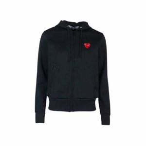 꼼데가르송 하트 와펜 후드 집업 블랙 여성 AZ-T171-051-1