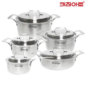 러블리 IH인덕션 통3중냄비5종16+18+20+24+24전골