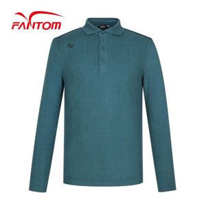 [팬텀] 남성 로고 패턴 카라 긴팔 티셔츠