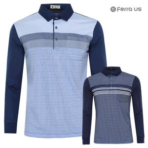 페라어스 남성 체크나염 배색 골프셔츠 CTS3NE2073