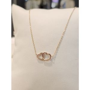 미니골드 14K 트윈하트 목걸이 NTRS4064