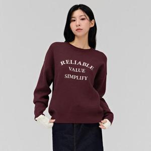 체이스컬트 동백01 여성 레터링 스웨터 DFRG5276_2색