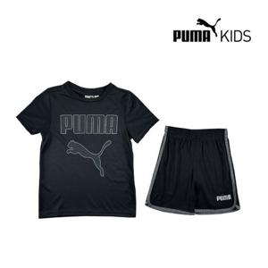 [푸마 키즈]푸마키즈 반팔 상하세트(7120505105_BK)